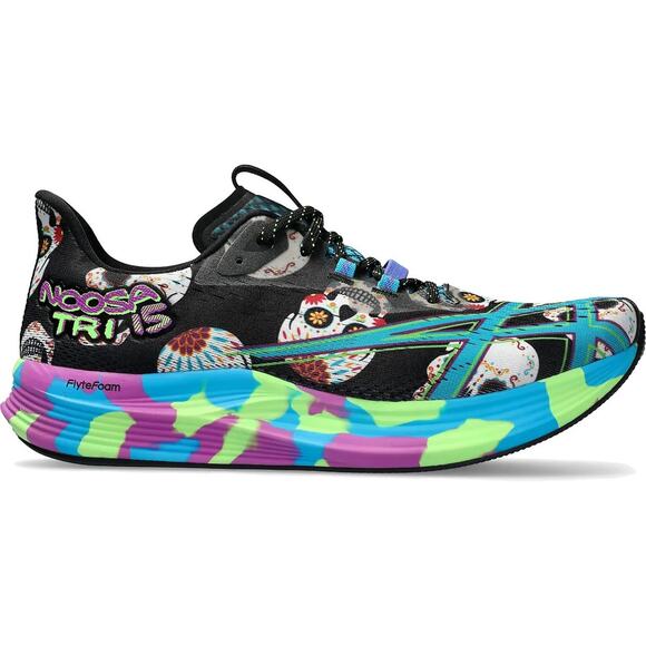 ASICS Noosa TRI 15 Men\'s Running Shoes Black/Island Blue Size 12 M Skull main image 4